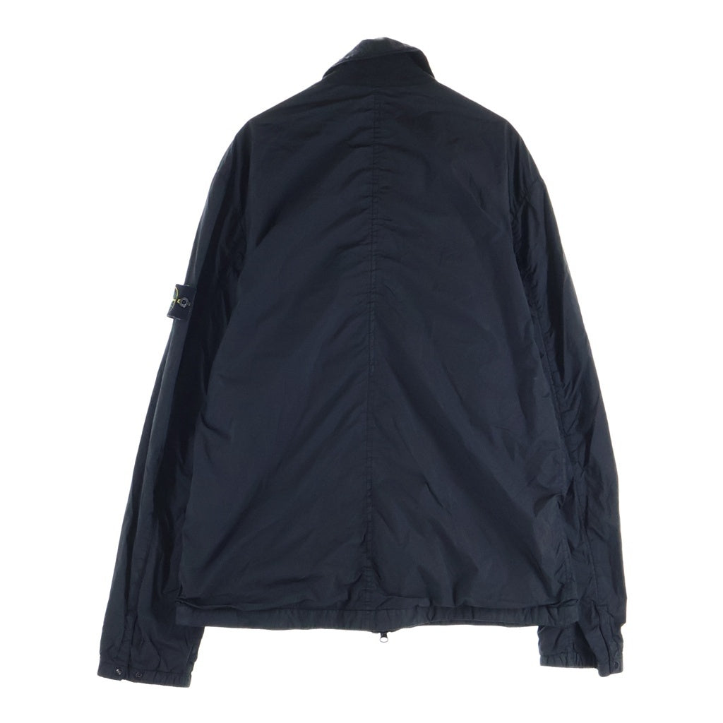 STONE ISLAND(ストーンアイランド) GARMENT DYED CRINKLE REPS ガーメントダイ クリンクル レップス ジップアップ ナイロンジャケット ブラック 731510123