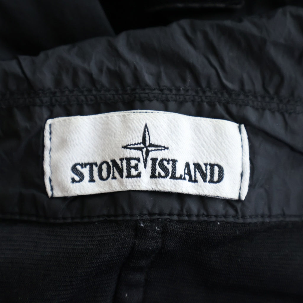 STONE ISLAND(ストーンアイランド) GARMENT DYED CRINKLE REPS ガーメントダイ クリンクル レップス ジップアップ ナイロンジャケット ブラック 731510123