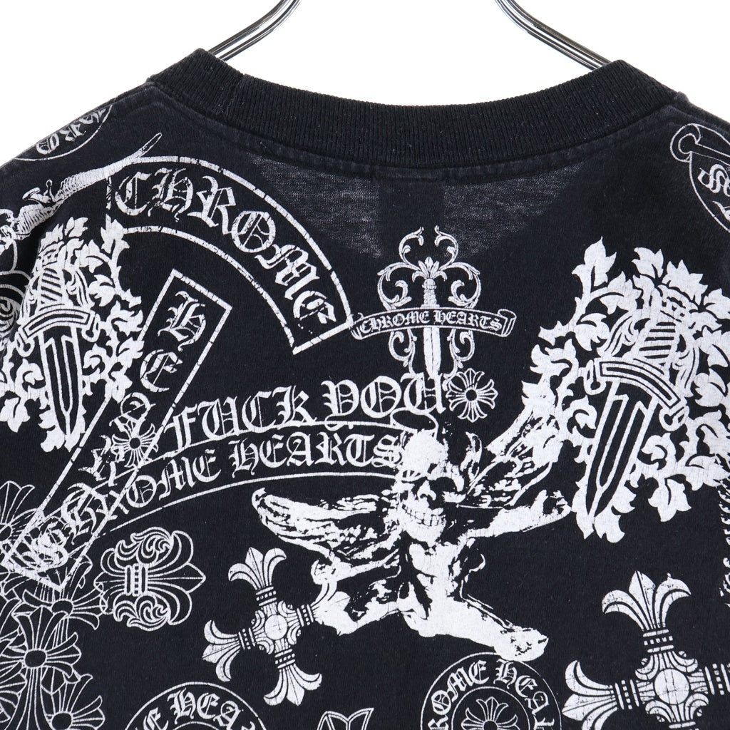 CHROME HEARTS(クロムハーツ) OLD HALF SLEEVE T-SHIRT MULTI MOTIF オールド マルチモチーフプリント クルーネック半袖Tシャツ カットソー ブラック