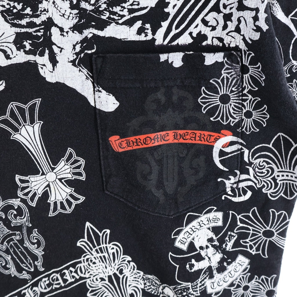 CHROME HEARTS(クロムハーツ) OLD HALF SLEEVE T-SHIRT MULTI MOTIF オールド マルチモチーフプリント クルーネック半袖Tシャツ カットソー ブラック
