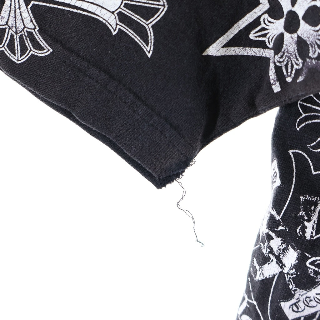 CHROME HEARTS(クロムハーツ) OLD HALF SLEEVE T-SHIRT MULTI MOTIF オールド マルチモチーフプリント クルーネック半袖Tシャツ カットソー ブラック