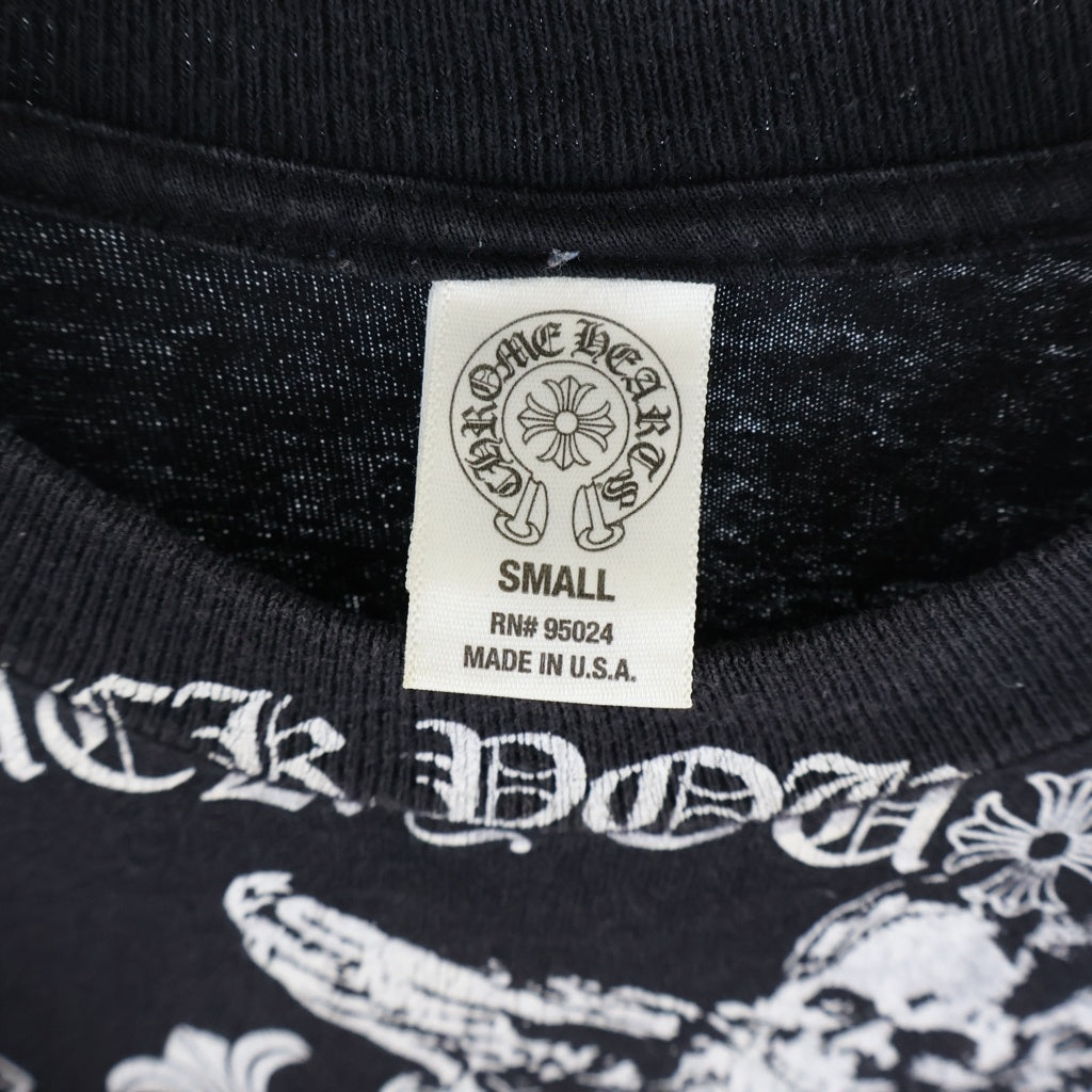 CHROME HEARTS(クロムハーツ) OLD HALF SLEEVE T-SHIRT MULTI MOTIF オールド マルチモチーフプリント クルーネック半袖Tシャツ カットソー ブラック