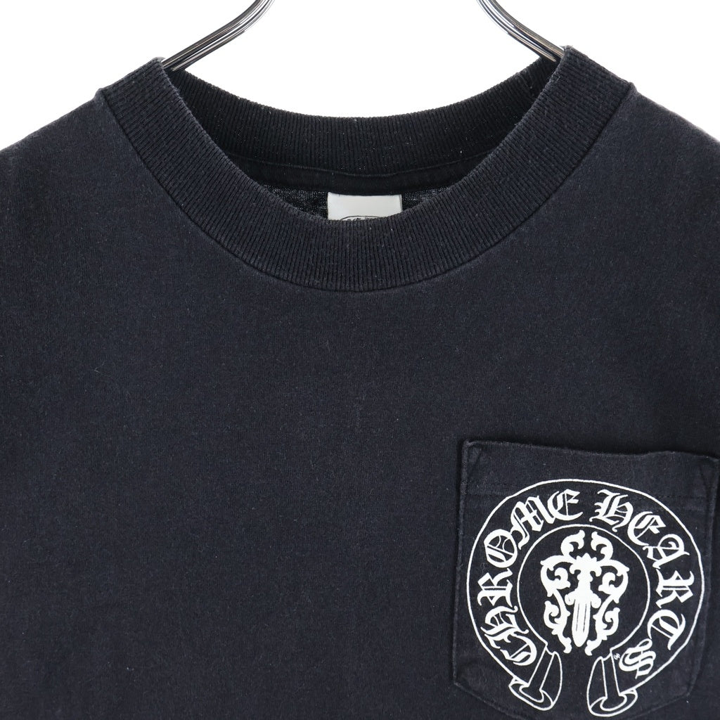 CHROME HEARTS(クロムハーツ) OLD AMERICAN FLAG DAGGER S/S TEE オールド 星条旗 ダガープリント クルーネック半袖Tシャツ カットソー ブラック