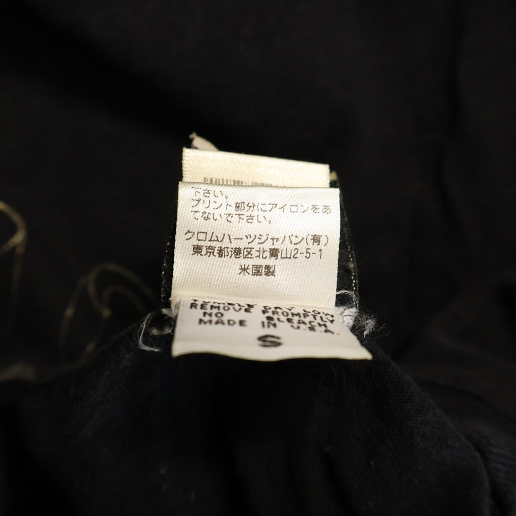 CHROME HEARTS(クロムハーツ) OLD VINE DAGGER L/S TEE オールド ヴァインダガー総柄プリント クルーネック長袖Tシャツ ロングスリーブカットソー ブラック/ゴールド