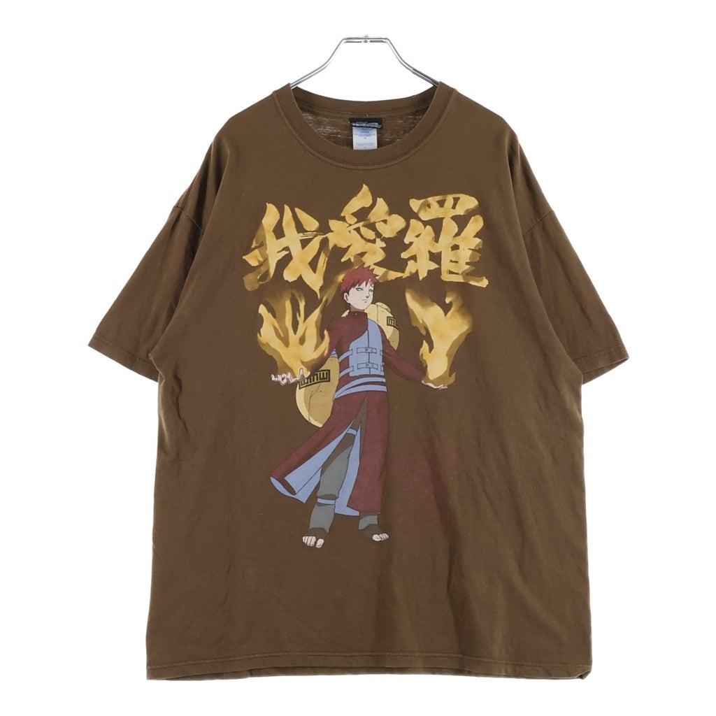 VINTAGE(ヴィンテージ) 00S VINTAGE NARUTO SHIPPUDEN GAARA TEE ヴィンテージ ナルト疾風伝 我愛羅 刺繍タグ クルーネック半袖Tシャツ カットソー ブラウン