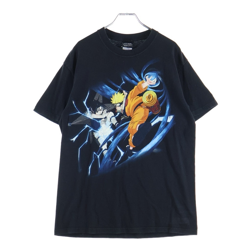 VINTAGE(ヴィンテージ) 00S VINTAGE NARUTO TEE ヴィンテージ ナルト うずまきナルト&うちはサスケ クルーネック半袖Tシャツ カットソー ブラック
