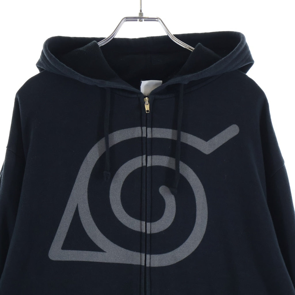 VINTAGE(ヴィンテージ) 00S VINTAGE NARUTO HOODIE ヴィンテージ ナルト はたけカカシ ジップアップフーディー パーカー ブラック