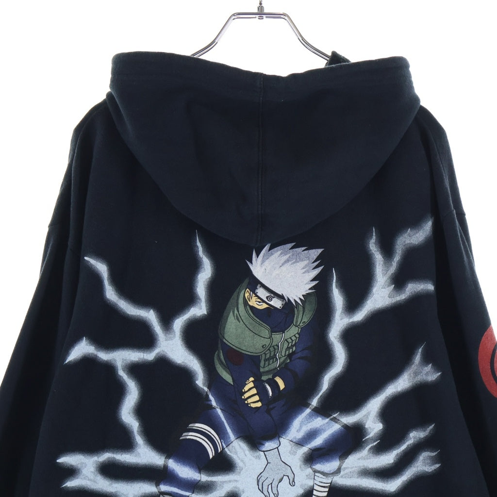 VINTAGE(ヴィンテージ) 00S VINTAGE NARUTO HOODIE ヴィンテージ ナルト はたけカカシ ジップアップフーディー パーカー ブラック
