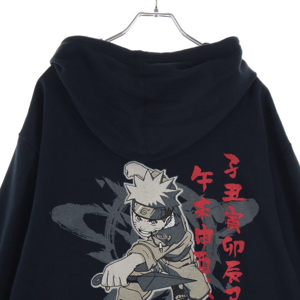 VINTAGE(ヴィンテージ) 00S VINTAGE NARUTO HOODIE ヴィンテージ ナルト うずまきナルト ジップアップフーディー パーカー ブラック