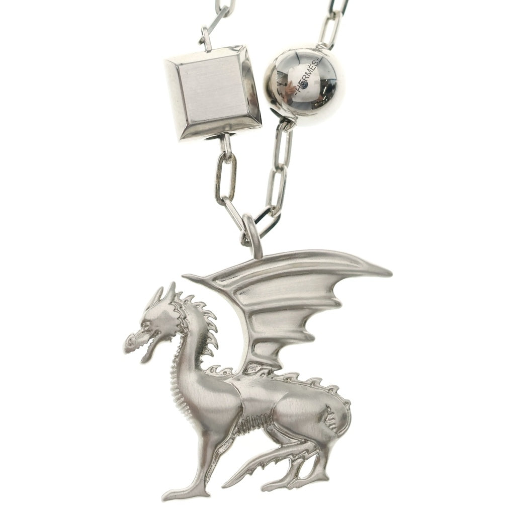 HERMES(エルメス) TALISMAN DRAGON LONG NECKLACE タリスマン ドラゴンモチーフ ロングネックレス シルバー