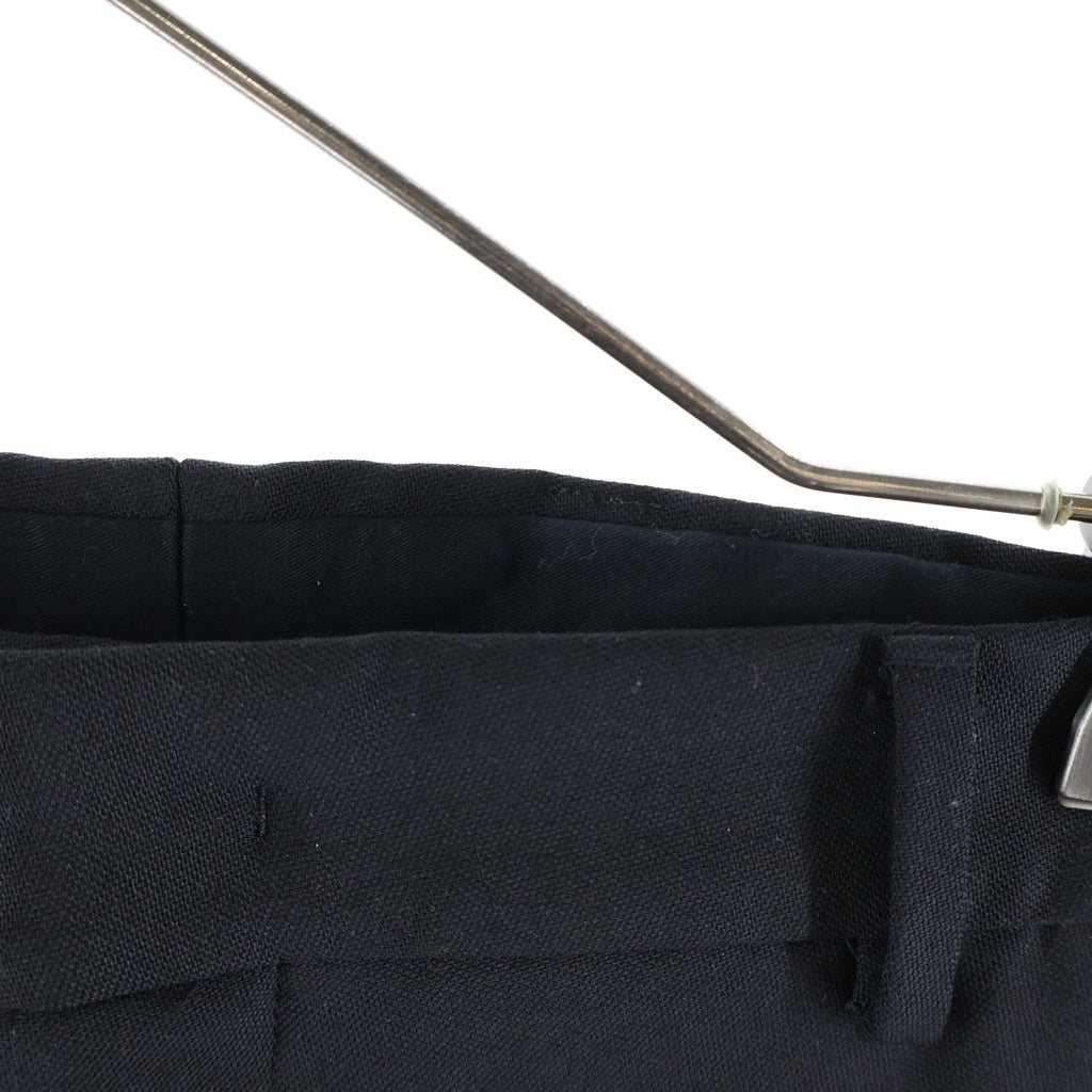 FENDI(フェンディ) 19AW ウール チェーンサイドライン ノータック スラックス パンツ ブラック FB0532 A9N7