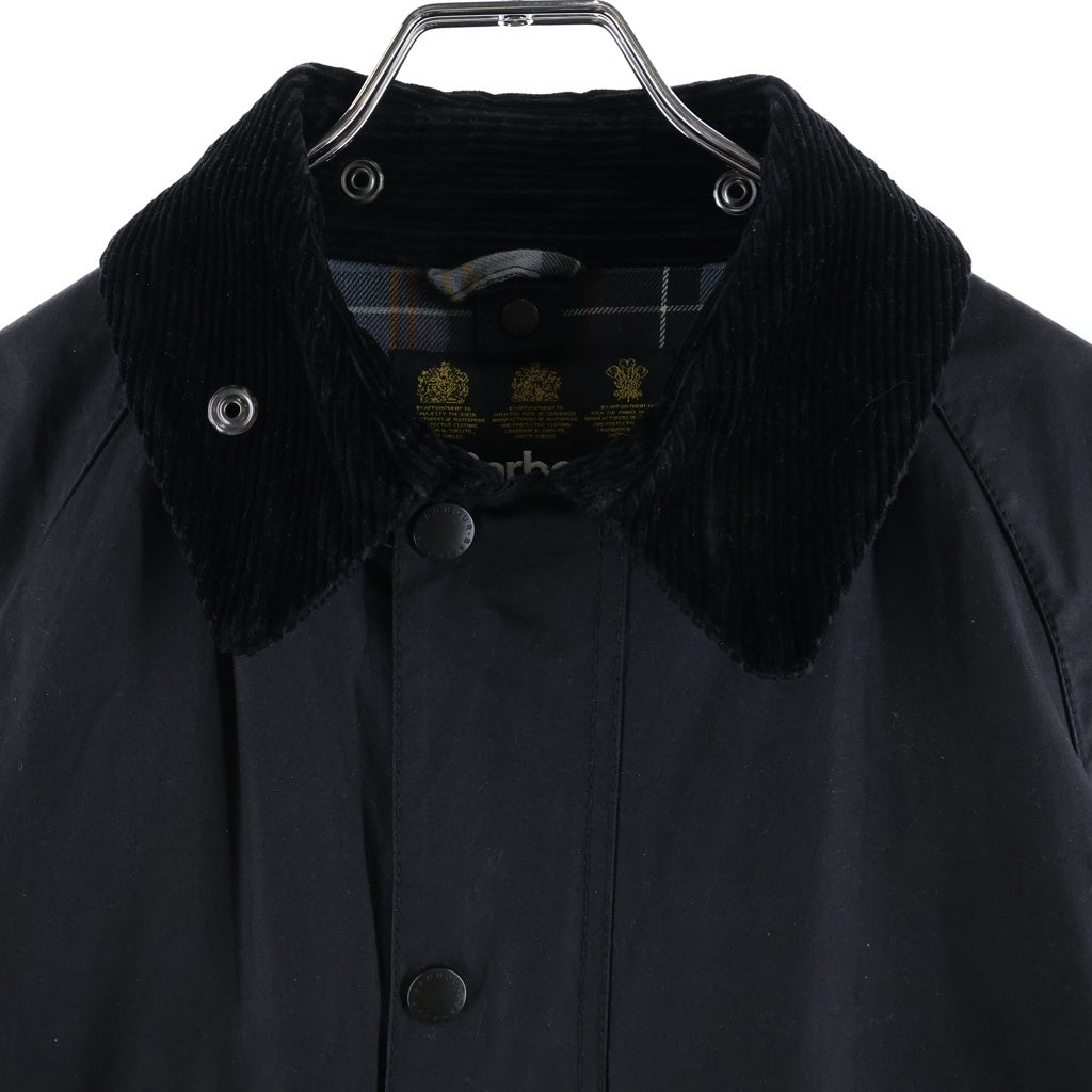 Barbour(バブアー) BEDALE SL ビデイル スリムフィット 裏地タータンチェック オイルドジャケット ブラック 1402200
