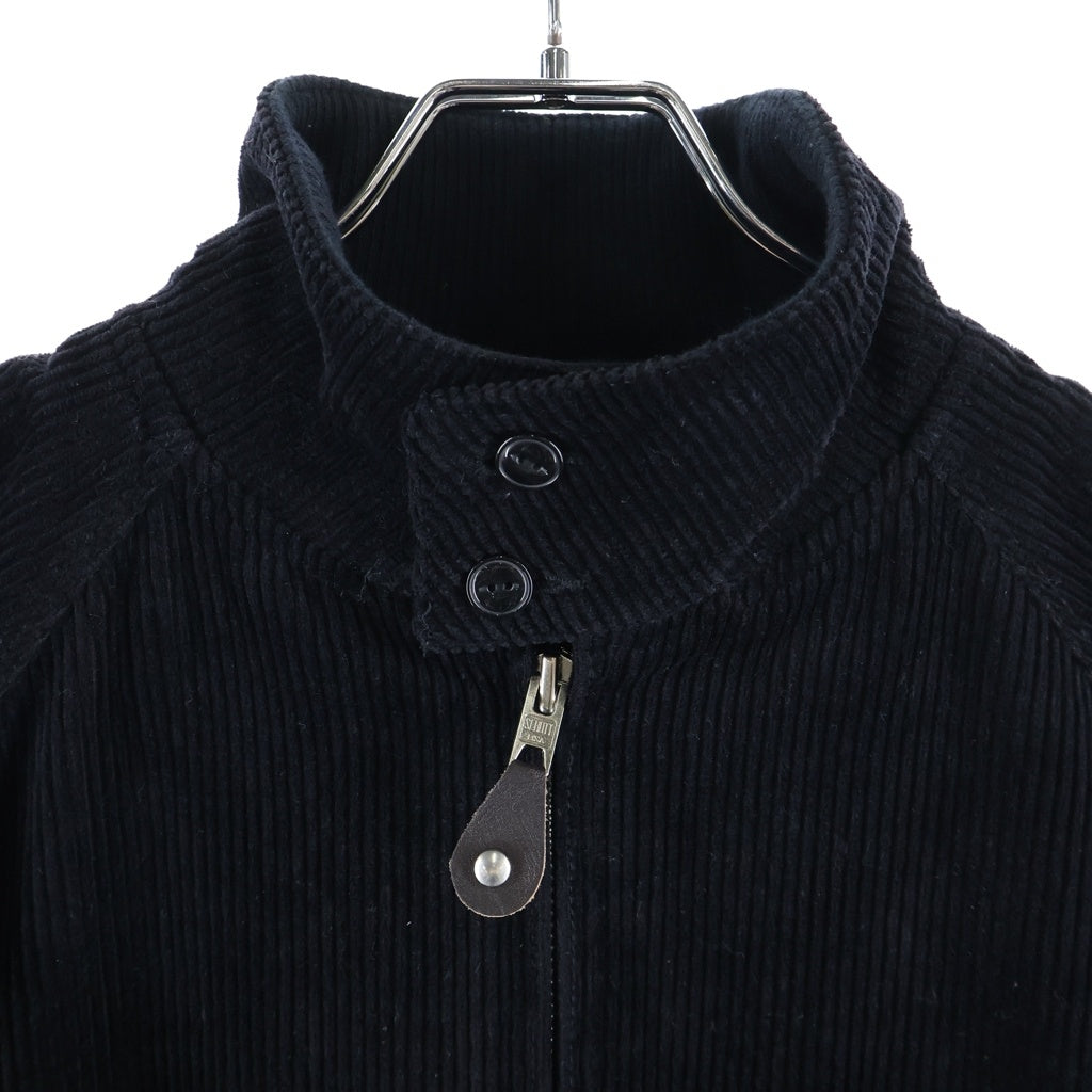 SCHOTT(ショット) SWINGTOP JACKET コーデュロイ ロゴパッチ ジップアップスウィングトップ ジャケット ブラック 782-2252016