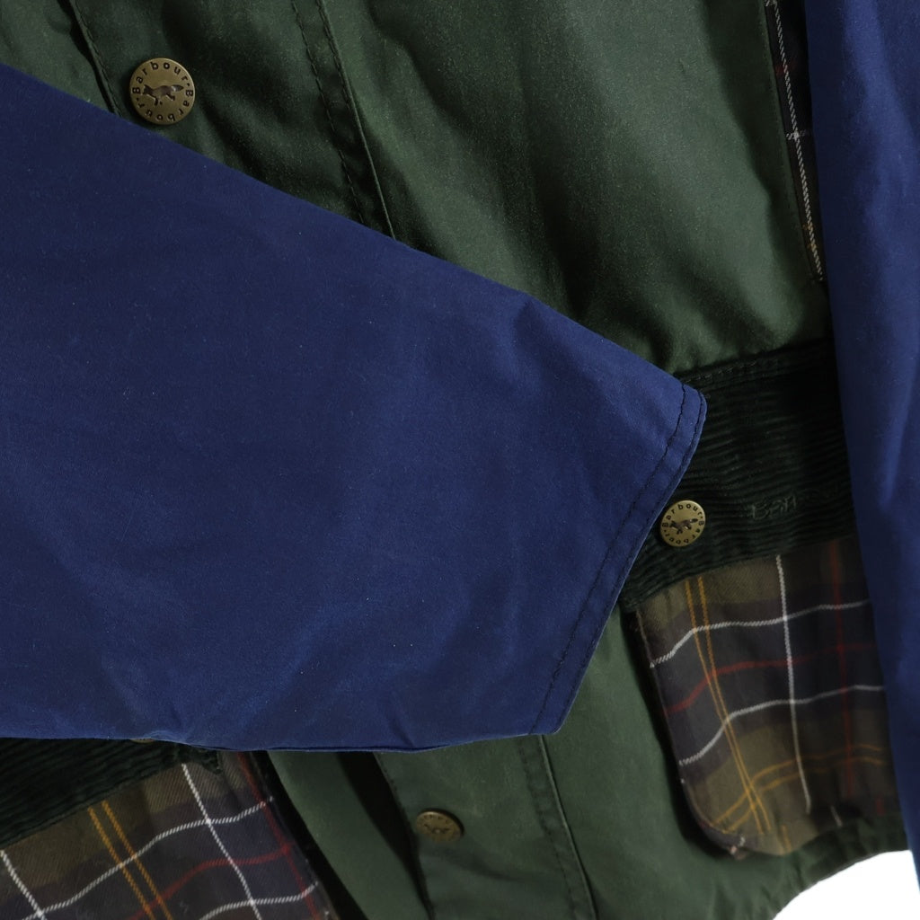 Barbour(バブアー) ×MAISON KITSUNE BEAUFORT WAX JACKET メゾンキツネ ビューフォート パッチワーク ワックス オイルドジャケット マルチ MWX2238GN72