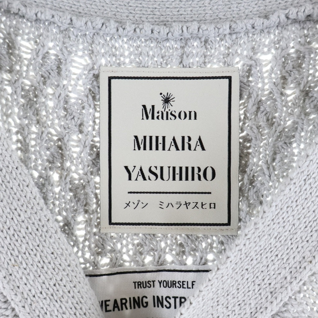 MAISON MIHARAYASUHIRO(メゾンミハラヤスヒロ) SUN FADED KNIT CARDIGAN サンフェード ダメージ加工ニット カーディガン グレー J14CD701