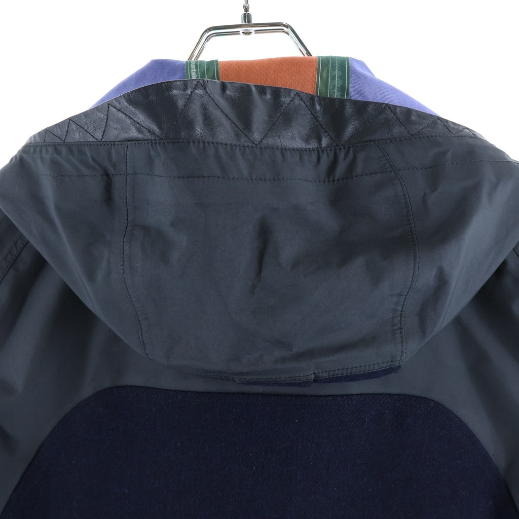 White Mountaineering(ホワイトマウンテニアリング) 12AW GORE-TEX MOUNTAIN JACKET ゴアテックス ウール切替 フーデッドマウンテンジャケット パーカー ネイビー WM1273201