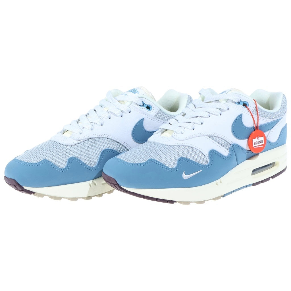 NIKE(ナイキ) ×PATTA AIR MAX NOISE AQUA パタ エアマックス 1 ノイズ アクア ローカットスニーカー グレー/ブルー US9/27cm DH1348-004