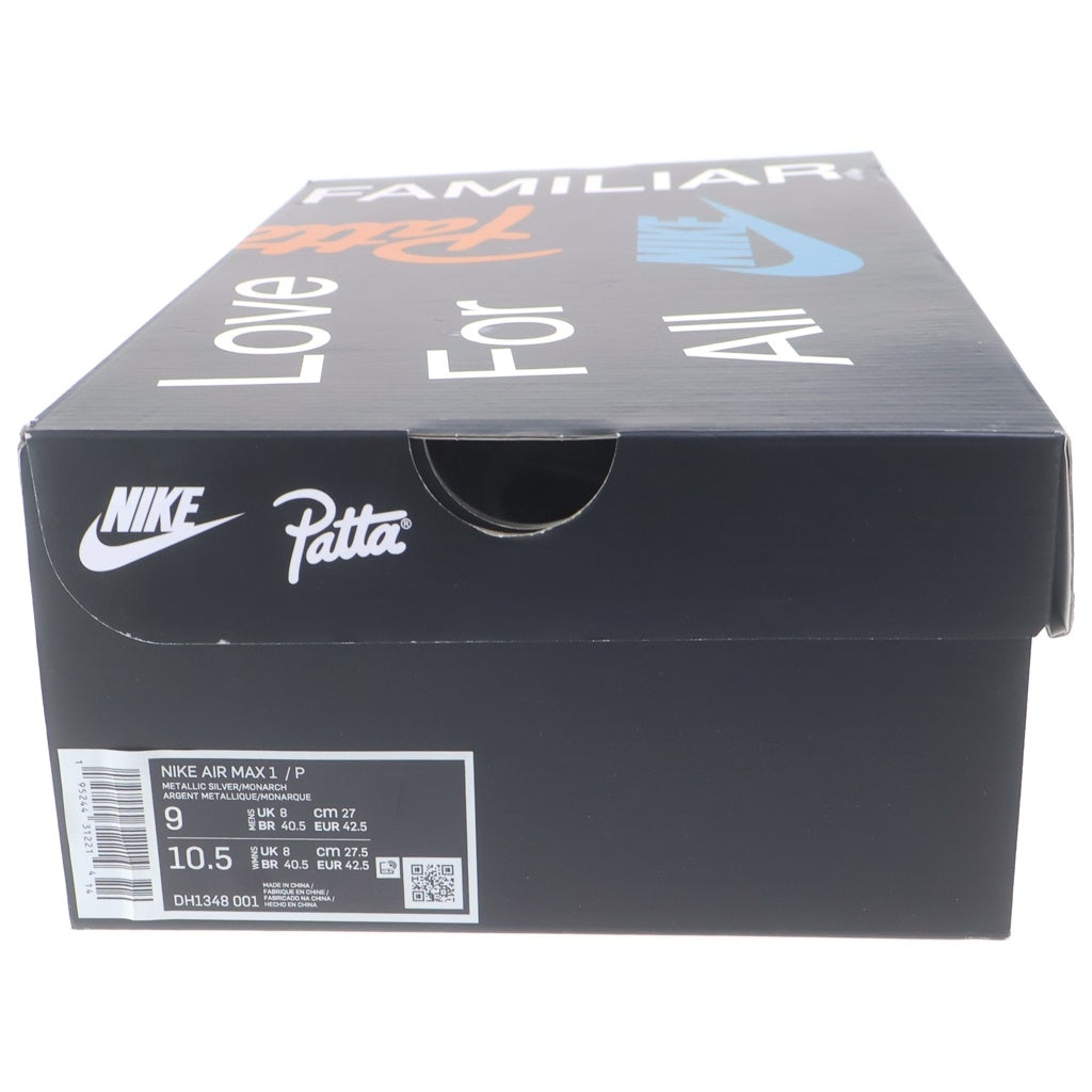 NIKE(ナイキ) ×PATTA AIR MAX MONARCH パタ エアマックス 1 モナーク ローカットスニーカー グレー/ブラウン US9/27cm DH1348-001