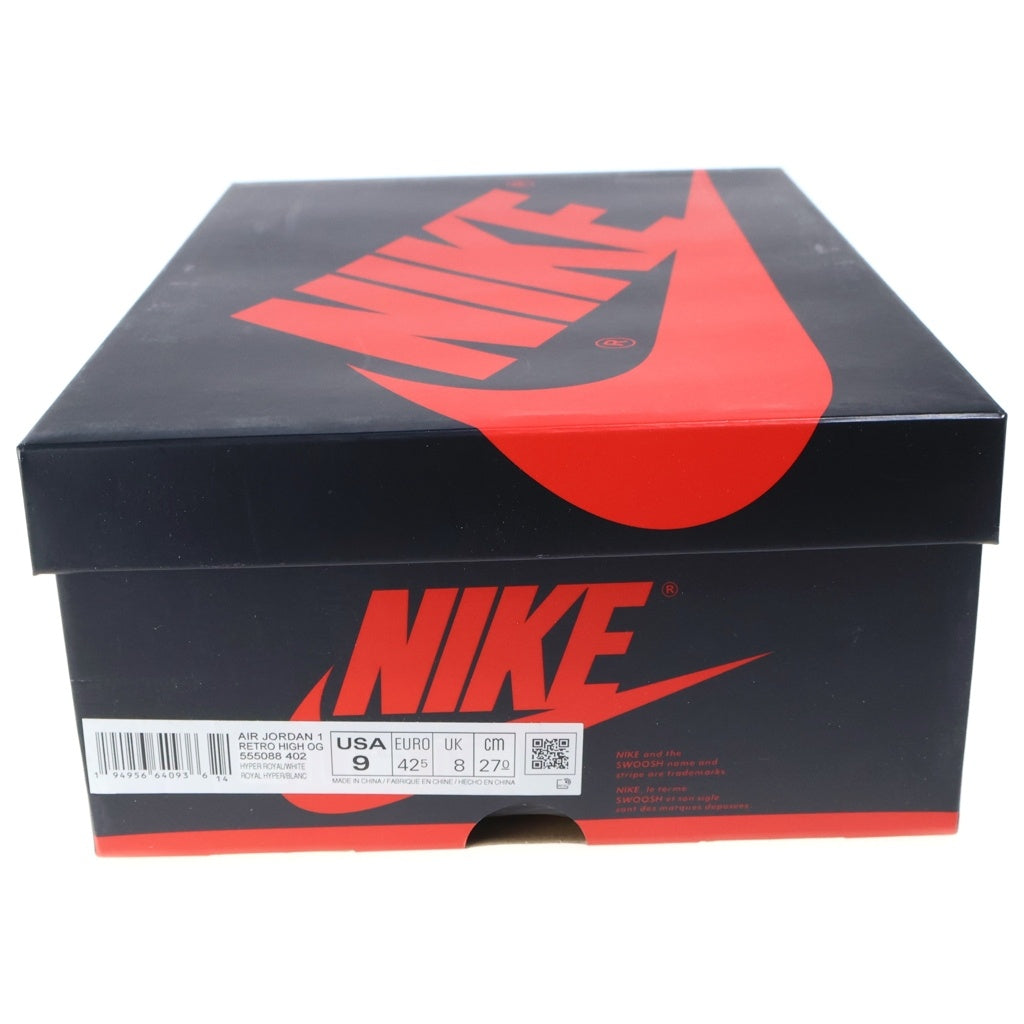 NIKE(ナイキ) AIR JORDAN HIGH OG HYPER ROYAL エアジョーダン 1 ハイパーロイヤル ハイカットスニーカー ブルー/ホワイト US9/27cm 555088-402