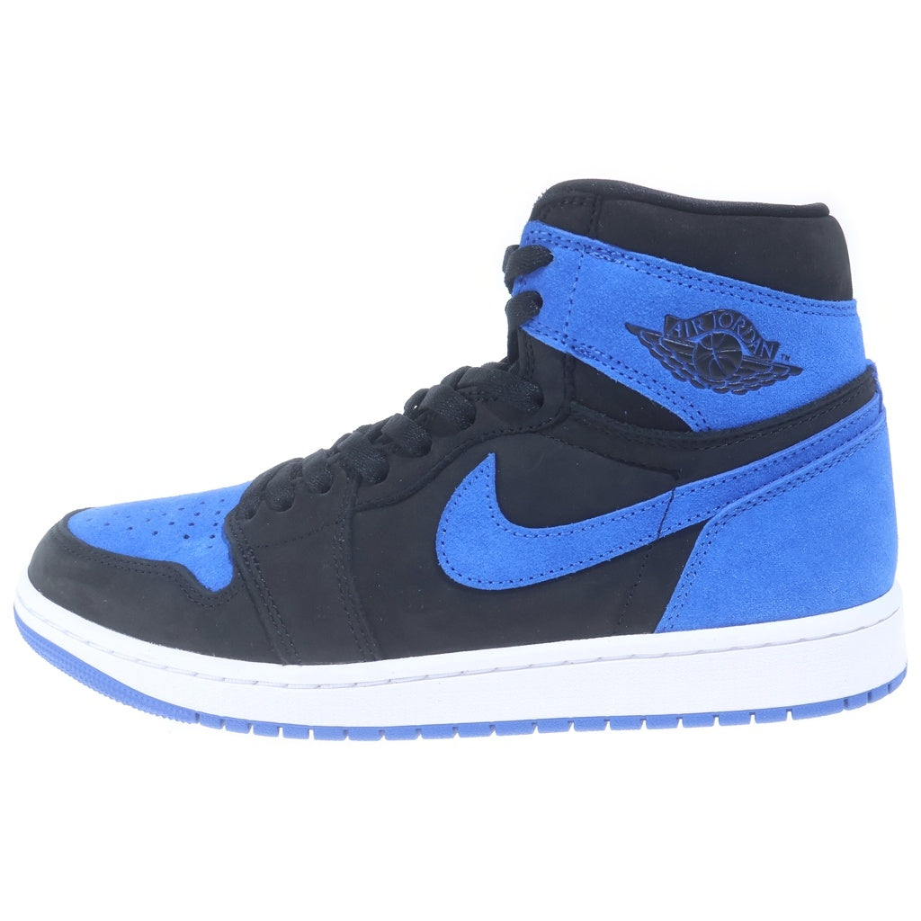 NIKE(ナイキ) AIR JORDAN RETRO HIGH OG ROYAL REIMAGINED エアジョーダン 1 レトロ ハイカットスニーカー ブラック/ブルー US9/27cm DZ5485-042