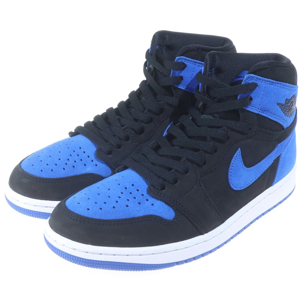 NIKE(ナイキ) AIR JORDAN RETRO HIGH OG ROYAL REIMAGINED エアジョーダン 1 レトロ ハイカットスニーカー ブラック/ブルー US9/27cm DZ5485-042