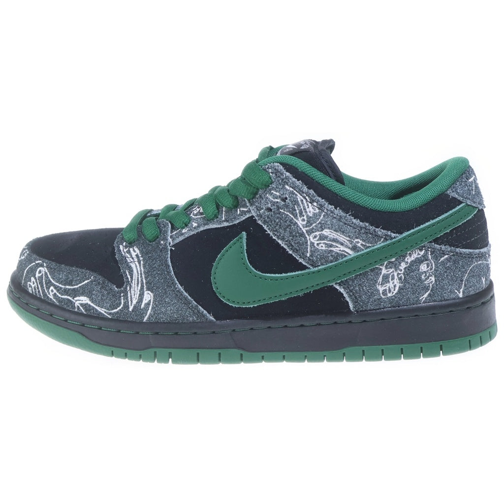 NIKE SB(ナイキエスビー) ×THERE SKATEBOARDS DUNK LOW PRO ゼアスケートボード ダンク プロ ローカットスニーカー ブラック/グリーン US9/27cm HF7743-001