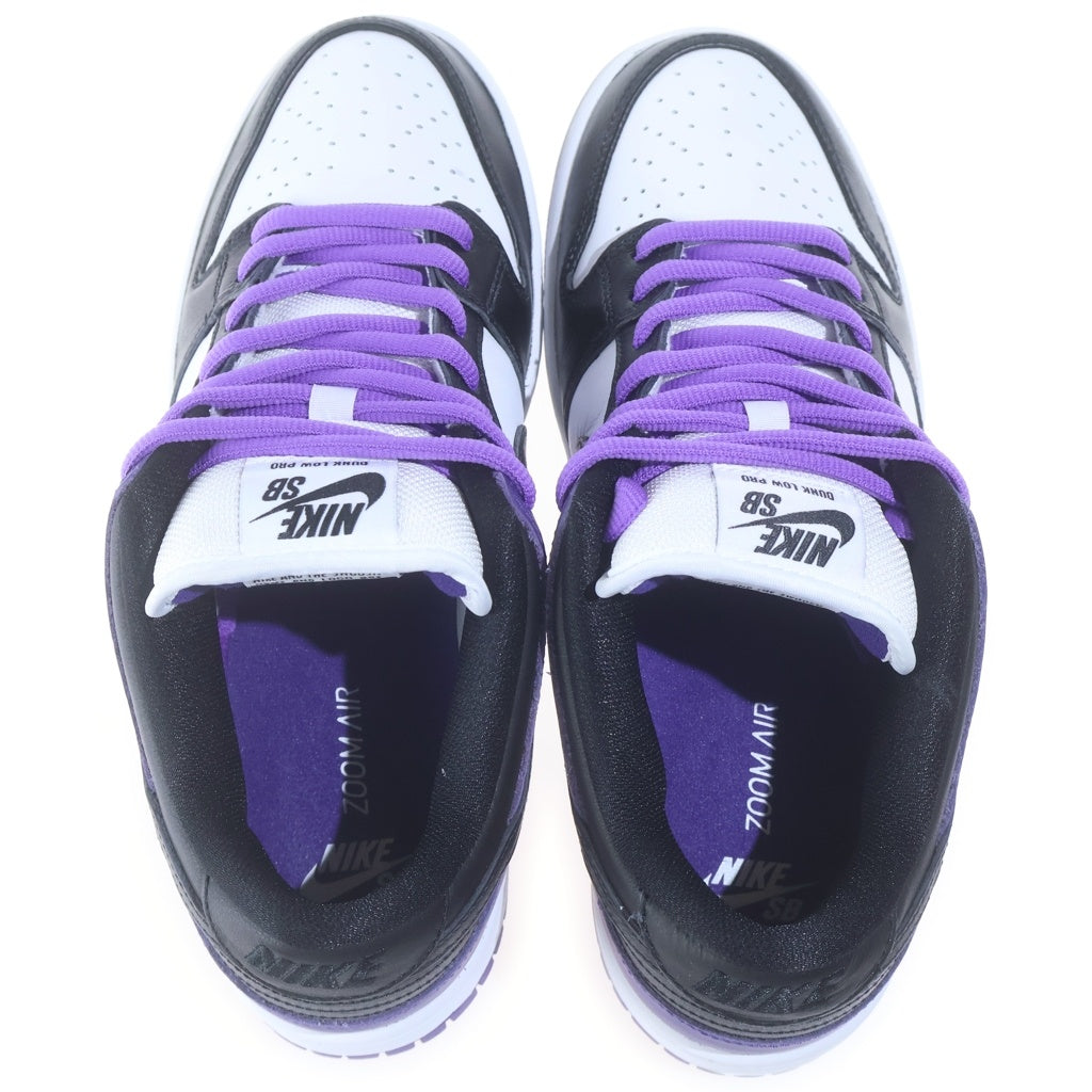 NIKE SB(ナイキエスビー) DUNK LOW PRO COURT PURPLE ダンク プロ コート ローカットスニーカー ホワイト/パープル/ブラック US9/27cm BQ6817-500