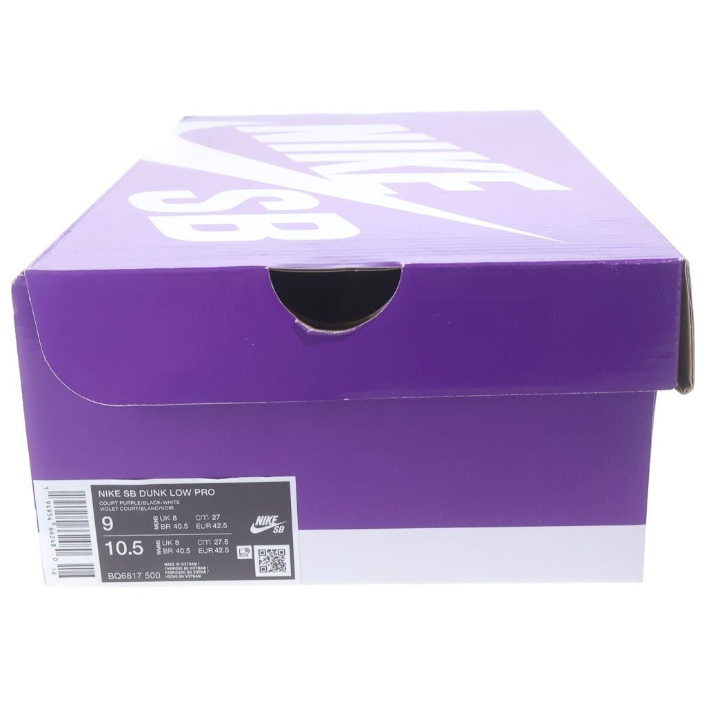 NIKE SB(ナイキエスビー) DUNK LOW PRO COURT PURPLE ダンク プロ コート ローカットスニーカー ホワイト/パープル/ブラック US9/27cm BQ6817-500