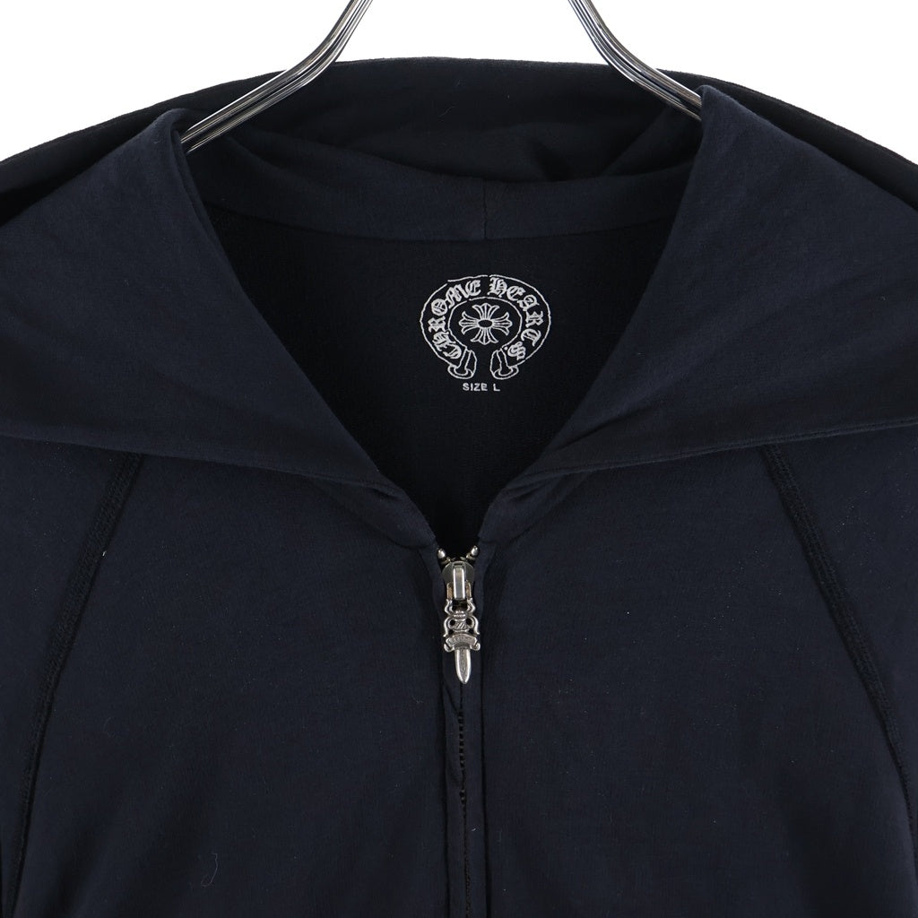 CHROME HEARTS(クロムハーツ) OLD CHプラスプリント ダガージップアップパーカー ラグランスリーブフーディー ブラック 2212-304-3141
