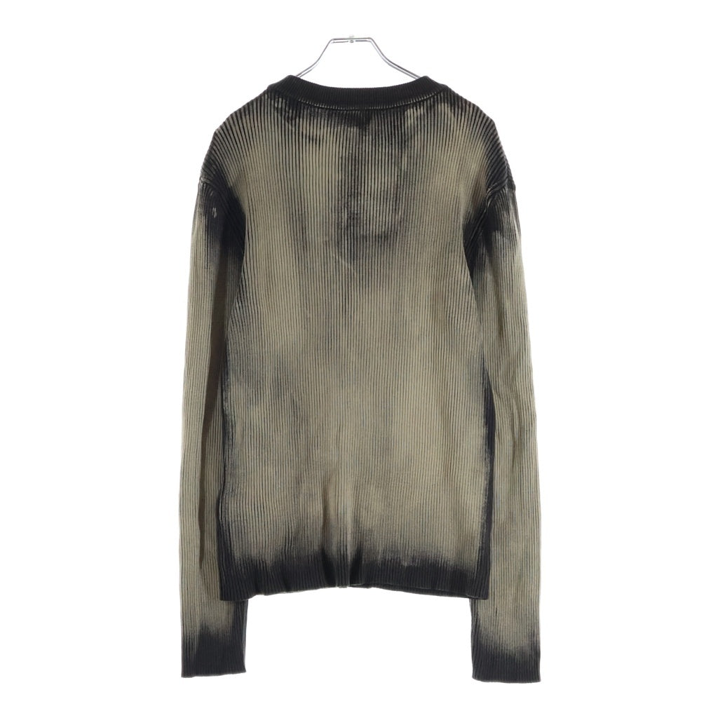 DIESEL(ディーゼル) 24SS K-DARIN オーバルD ロゴプレート フェード加工 プルオーバー リブニット レディース ブラウン A12455