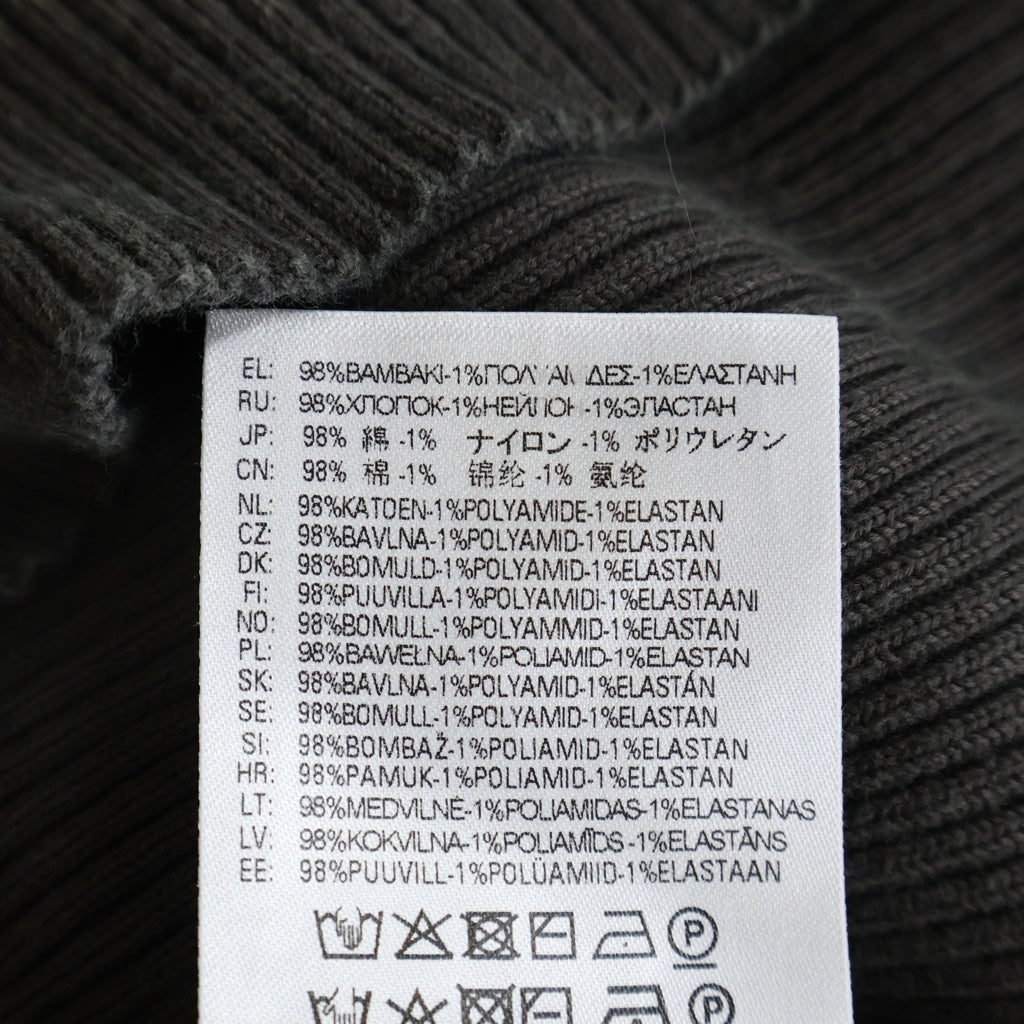 DIESEL(ディーゼル) 24SS K-DARIN オーバルD ロゴプレート フェード加工 プルオーバー リブニット レディース ブラウン A12455