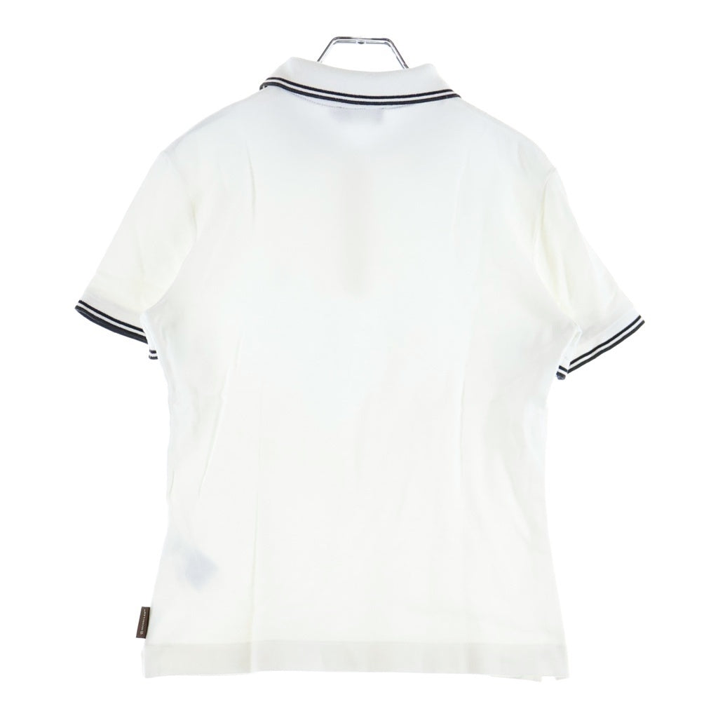 MONCLER(モンクレール) 鹿の子 茶タグ 半袖 コットン ポロシャツ ホワイト 83509