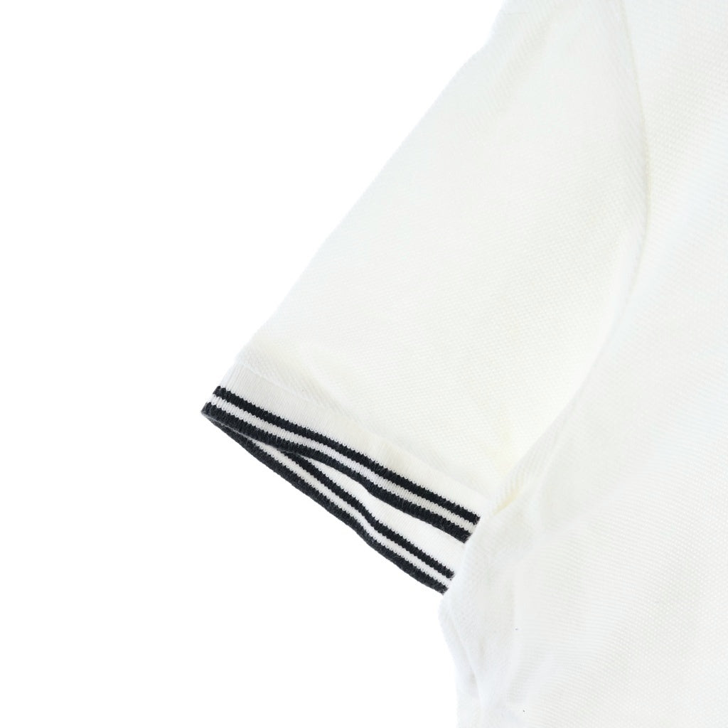 MONCLER(モンクレール) 鹿の子 茶タグ 半袖 コットン ポロシャツ ホワイト 83509