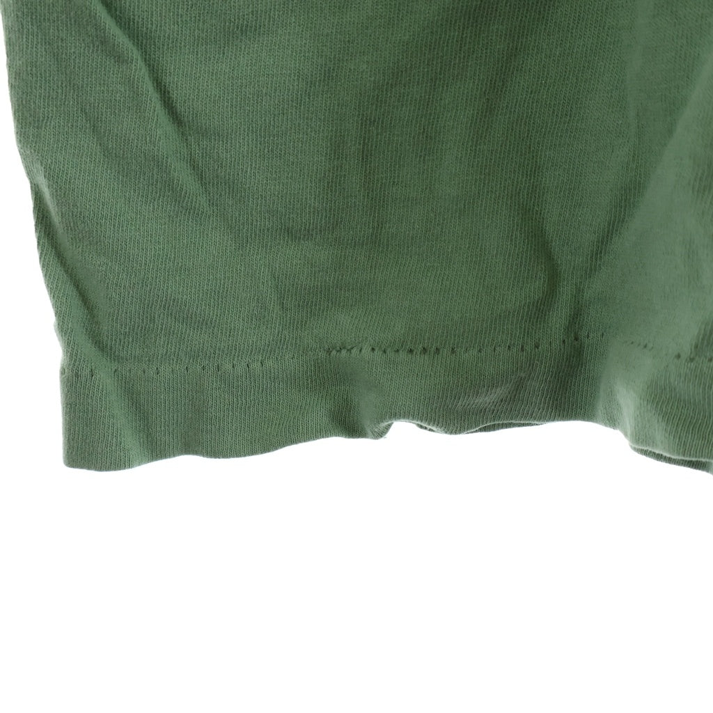 STUSSY(ステューシー) 90S VINTAGE OLD ヴィンテージ オールド 黒タグ USA製 両面ロゴプリント クルーネック半袖Tシャツ カットソー ライトグリーン