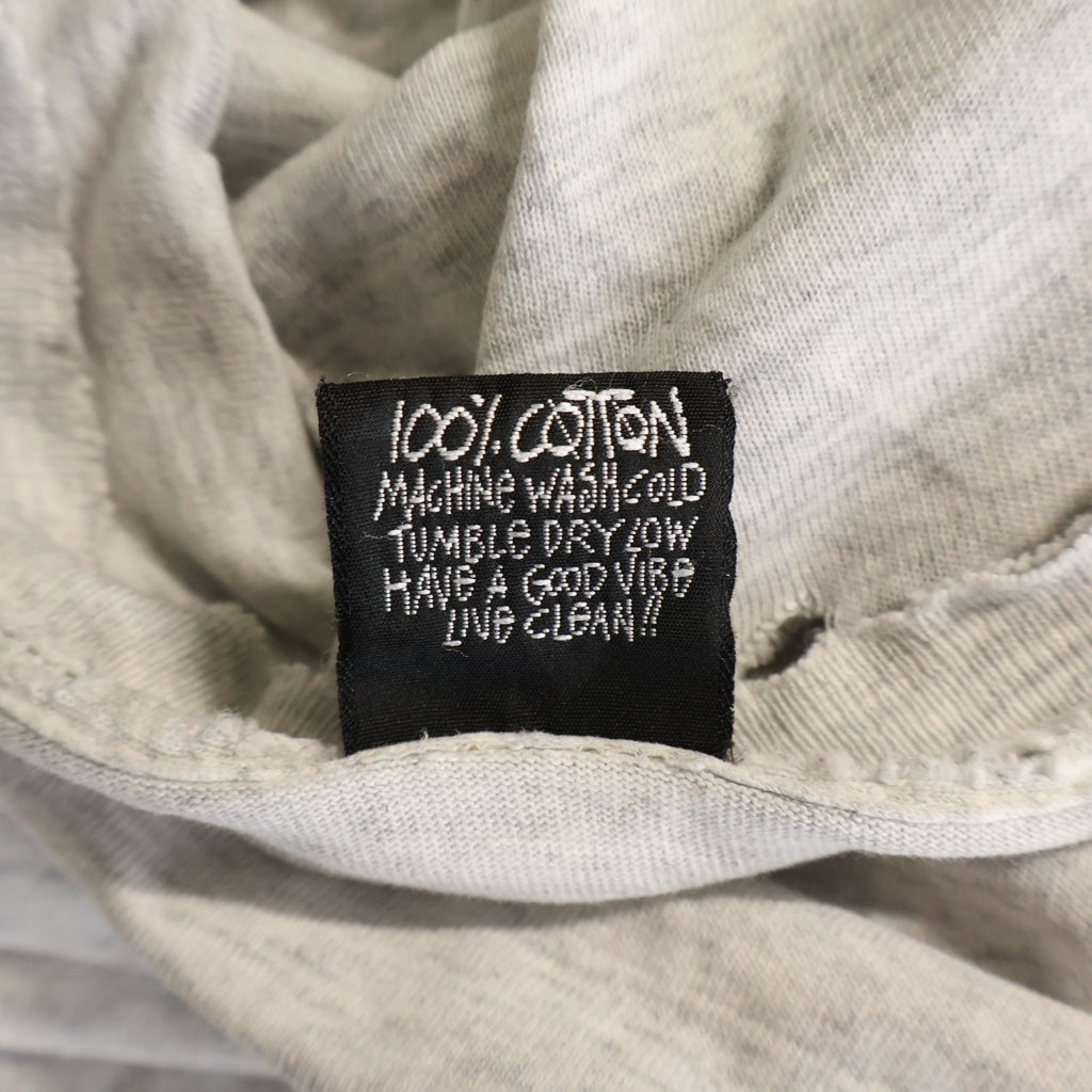 STUSSY(ステューシー) 80S VINTAGE OLD ヴィンテージ オールド 黒タグ USA製 ボムプリント クルーネック半袖Tシャツ カットソー ホワイト