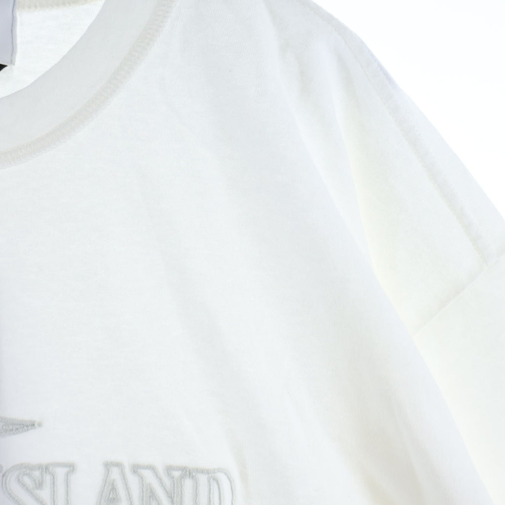 SUPREME(シュプリーム) 20AW ×STONE ISLAND Embroidered Logo S/S Top ストーンアイランド ロゴエンブロイダリーTシャツ 半袖カットソー ホワイト 7325201S1