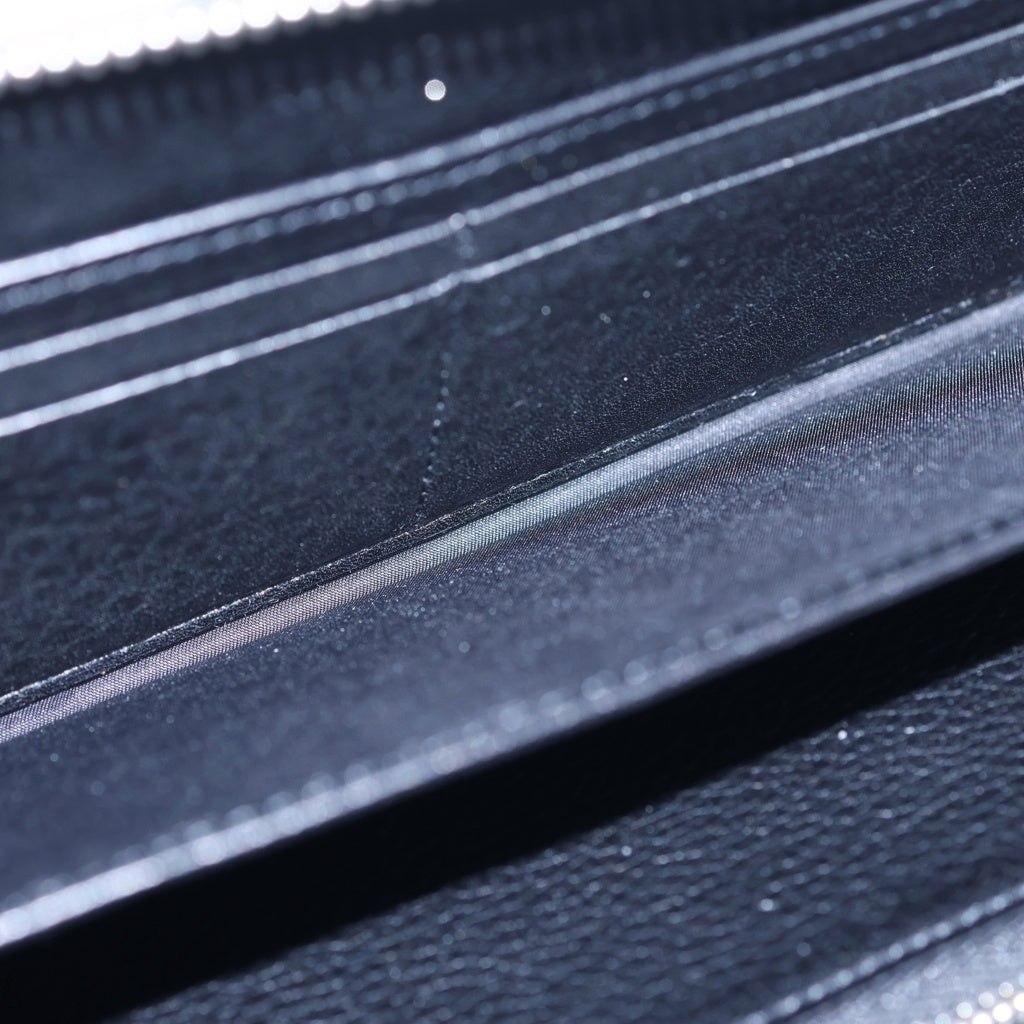 NEIGHBORHOOD(ネイバーフッド) ×PORTER PURSE-L CL-WALLET ポーター ロゴエンボス加工 レザーラウンドジップウォレット 長財布 ブラック 162YSPTN-AC02