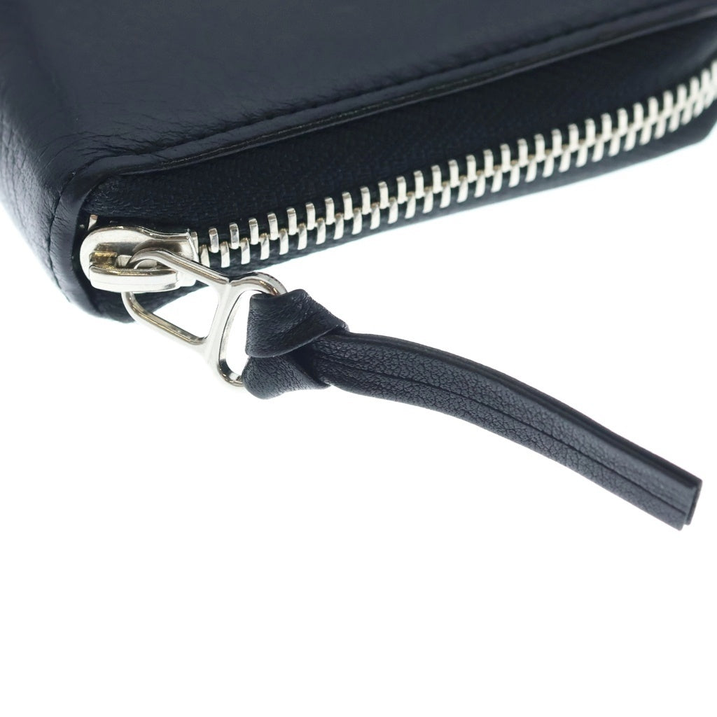 NEIGHBORHOOD(ネイバーフッド) ×PORTER PURSE-L CL-WALLET ポーター ロゴエンボス加工 レザーラウンドジップウォレット 長財布 ブラック 162YSPTN-AC02