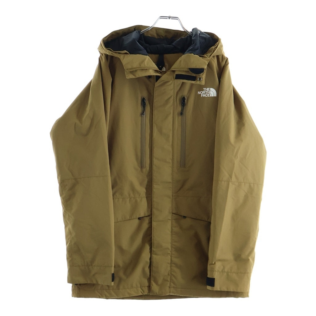 THE NORTH FACE(ザノースフェイス) STORMPEAK PARKA ストームピークパーカ ロゴプリント ジップアップ フーデッド ナイロンジャケット ブルゾン ベージュ NS61905