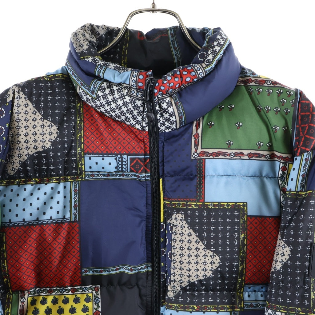 STUSSY(ステューシー) PUFFER JACKET 総柄 パッチワーク パデッド ジップアップ ダウンジャケット マルチカラー