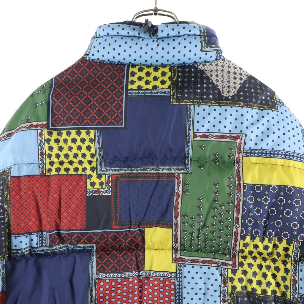 STUSSY(ステューシー) PUFFER JACKET 総柄 パッチワーク パデッド ジップアップ ダウンジャケット マルチカラー