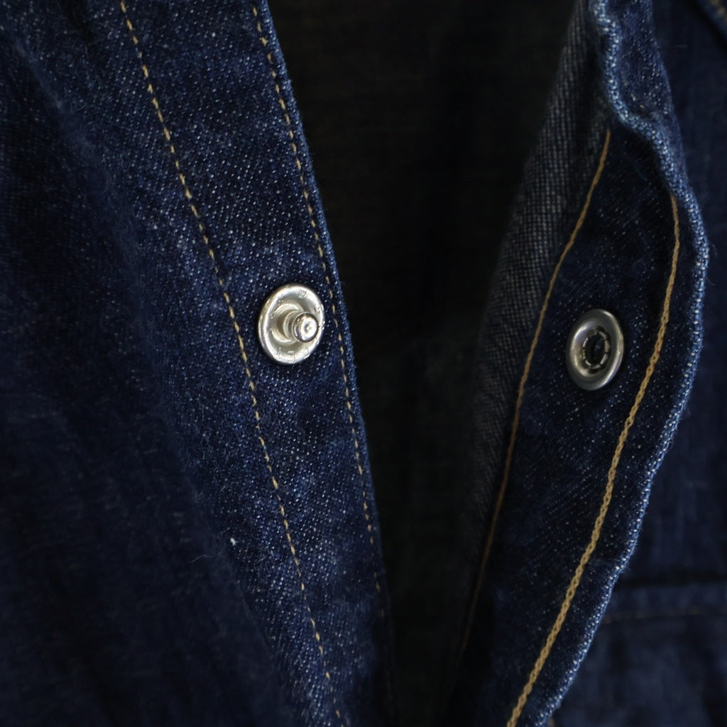 RRL(ダブルアールエル) スナップボタン ロングスリーブ ウエスタンデニムシャツ インディゴ