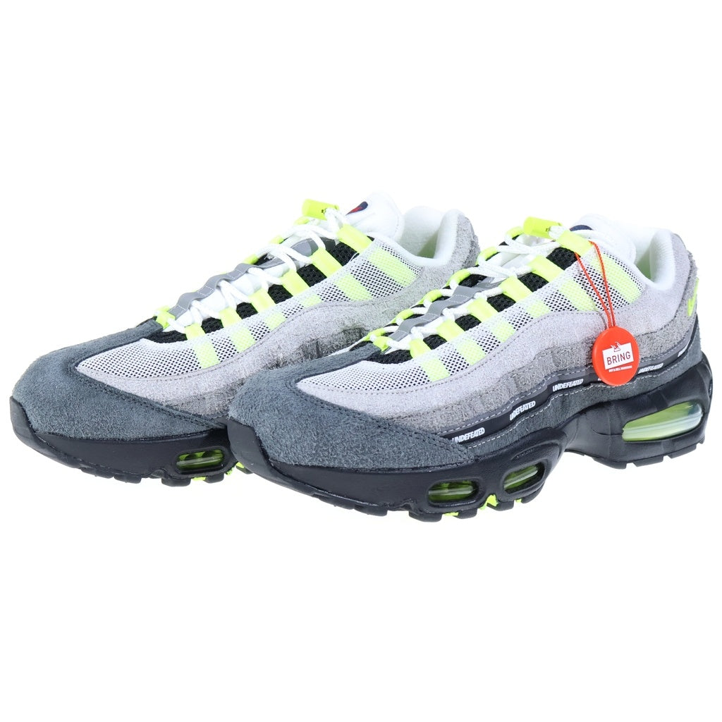 NIKE(ナイキ) ×UNDEFEATED AIR MAX 95 SP NEON NYC アンディフィーテッド エアマックス95 ネオン 600足限定 ローカットスニーカー グレー/グリーン US10/28.0cm IB4523-004