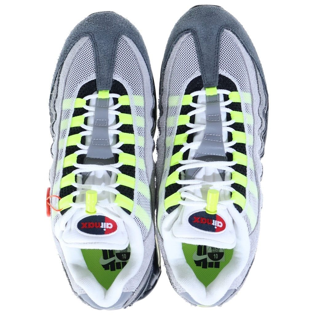 NIKE(ナイキ) ×UNDEFEATED AIR MAX 95 SP NEON NYC アンディフィーテッド エアマックス95 ネオン 600足限定 ローカットスニーカー グレー/グリーン US10/28.0cm IB4523-004