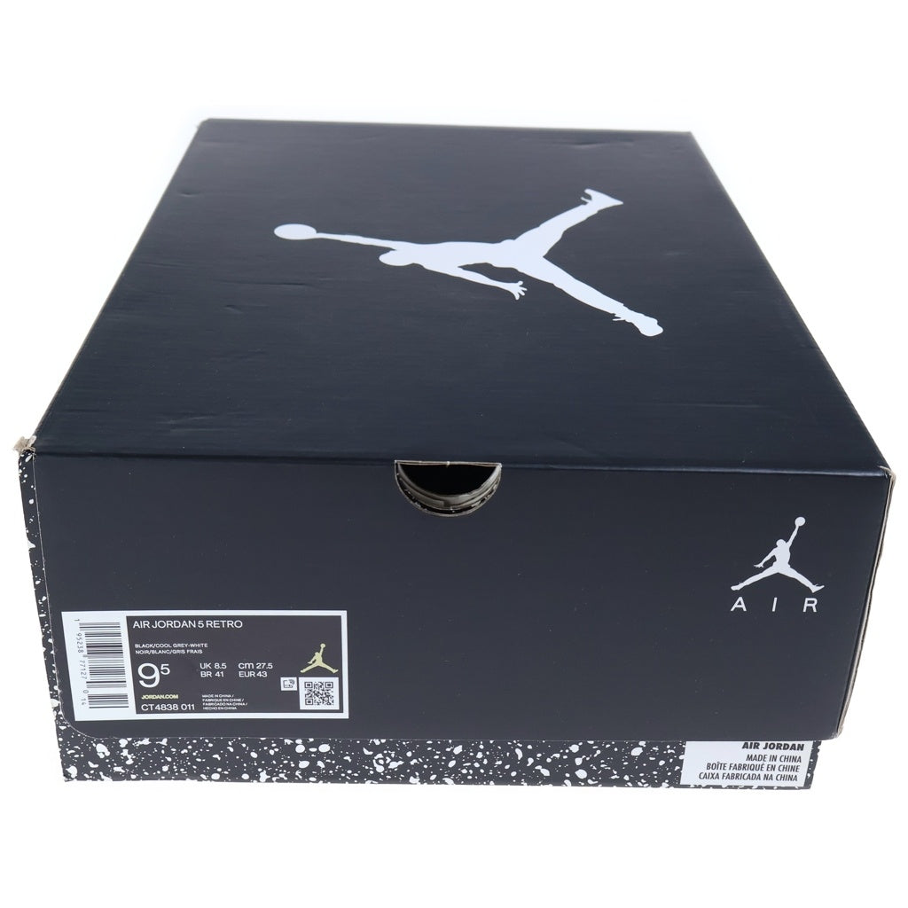 NIKE(ナイキ) AIR JORDAN 5 RETRO エアジョーダン5 ムーンライト ハイカットスニーカー ブラック US9.5/27.5cm CT4838-011