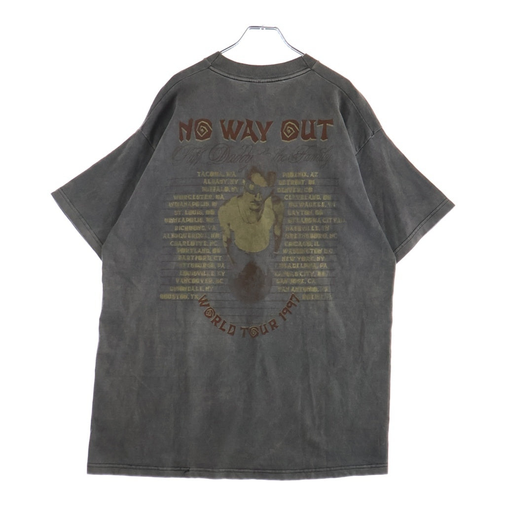 VINTAGE(ヴィンテージ) 90S PUFF DADDY NO WAY OUT 1997 WORLD TOUR パフダディ ノーウェイアウト クルーネック 半袖Tシャツ カットソー グレー