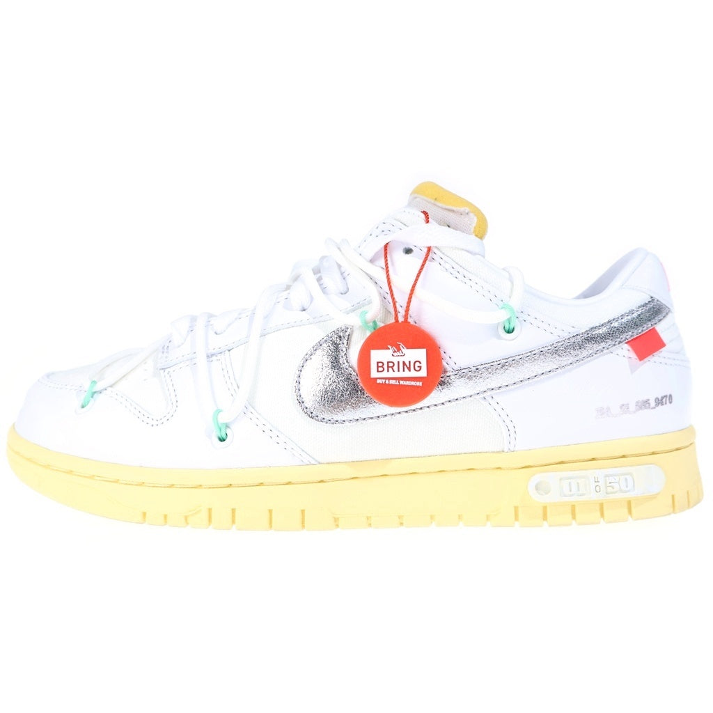 NIKE(ナイキ) ×OFF-WHITE DUNK LOW 1 OF 50 LOT.1 オフホワイト ダンク ローカットスニーカー ホワイト US9/27cm DM1602-127