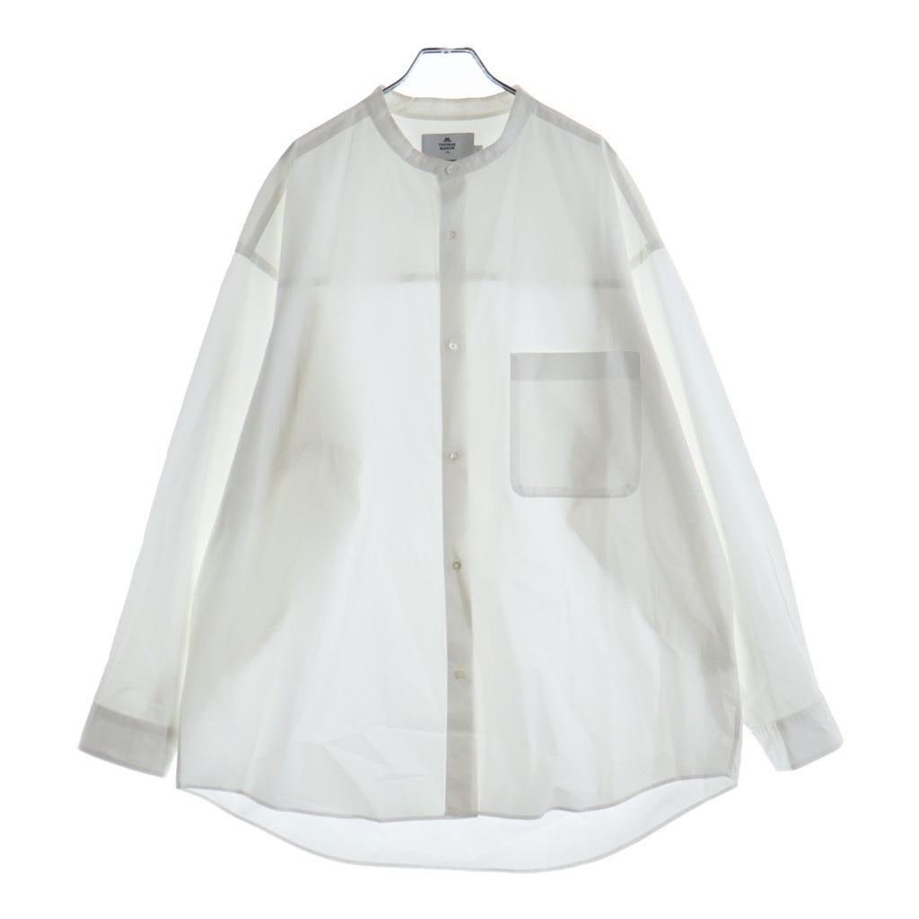 Graphpaper(グラフペーパー) 20AW ×THOMAS MASON OVERSIZED BAND COLLAR SHIRT トーマス メイソン オーバーサイズド バンド カラー 長袖シャツ ホワイト GM204-50228B