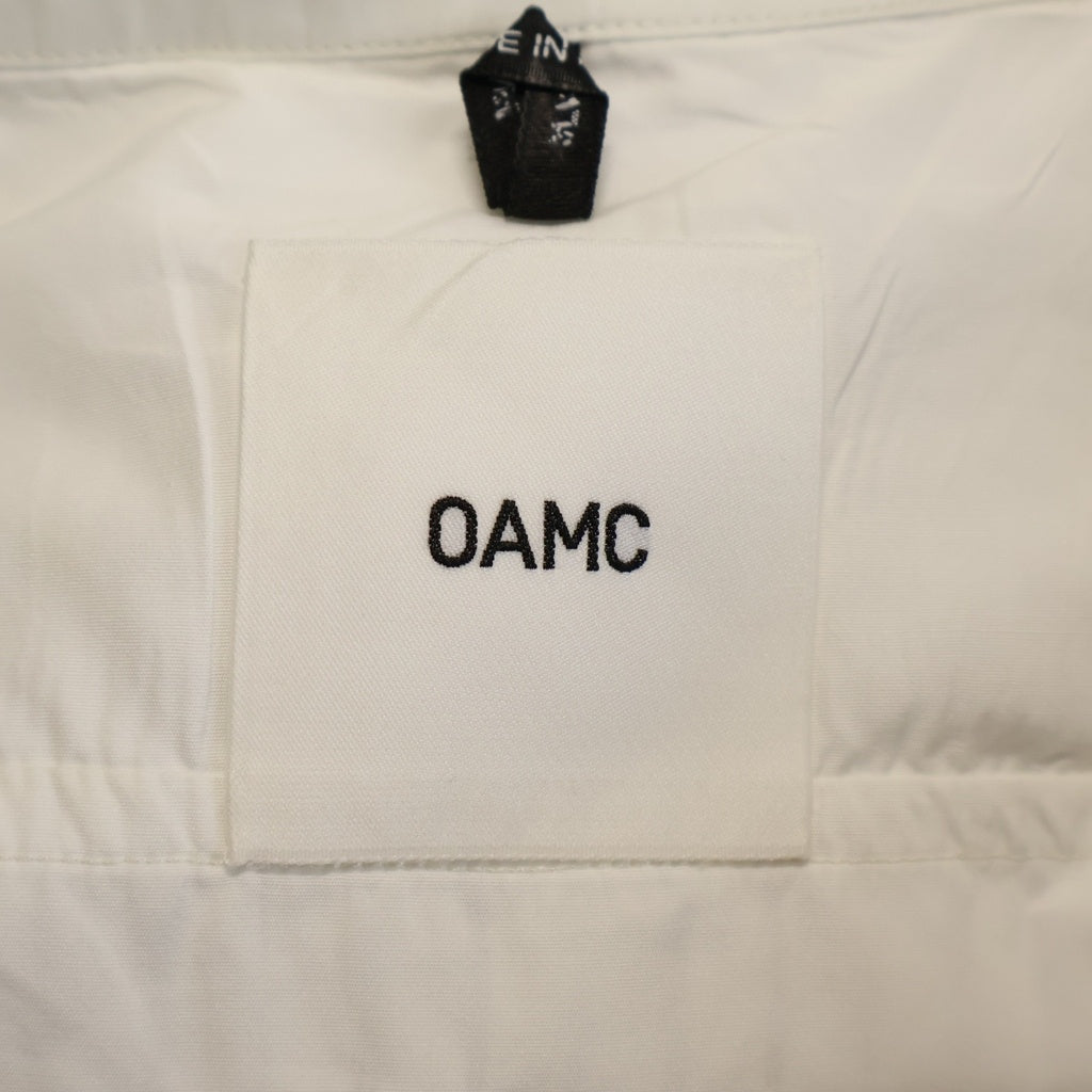 OAMC(オーエーエムシー) 20AW HENRY SHIRT STRIPED ヘンリー ストライプ ダブルフェイス 長袖シャツ ホワイト OAMR600836