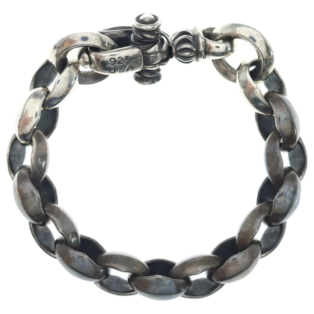 LONE ONES(ロンワンズ) SILK LINK MEDIUM BRACELET S プレーンサークル シルクリンクミディアムブレスレット シルバー MFB-0040M-PC-LK